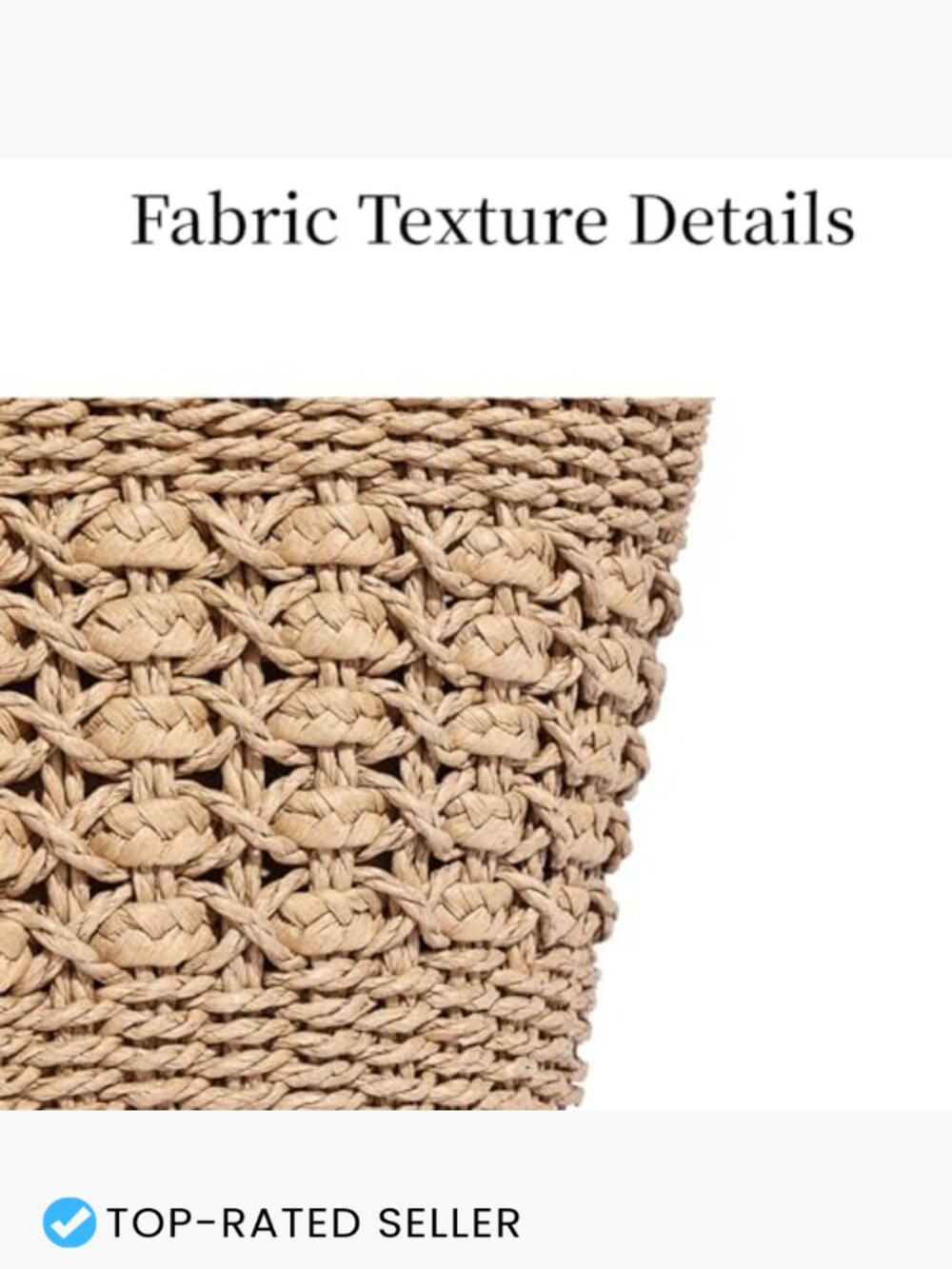 Handmade Straw Tote Bag Large Woven Summer Purse Bohemian Shoulder Bag Zipper - Picture 6 of 7
